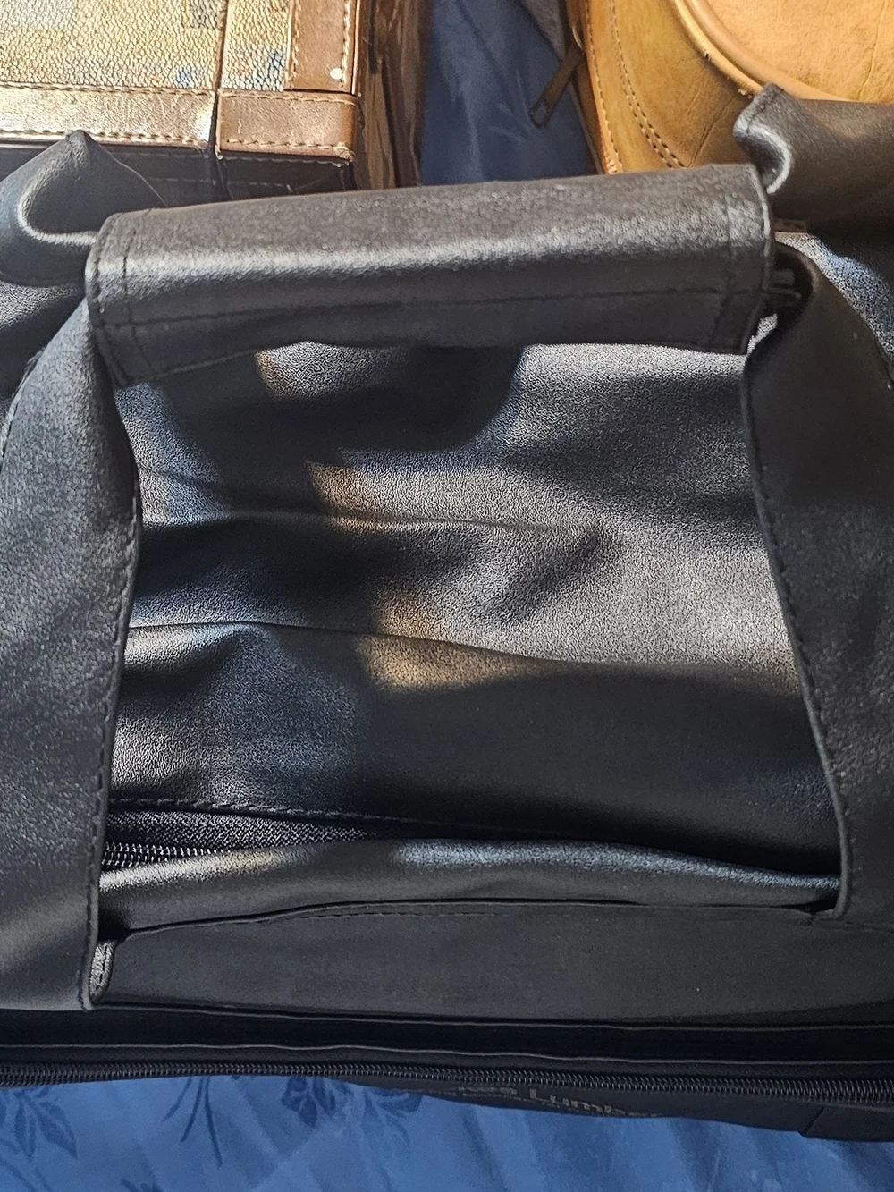 Black Duffel Bag with Shoulder Strap